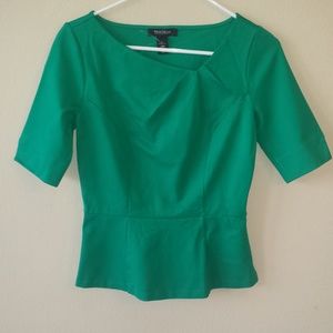 White House Black Market NWOT Ponte Peplum Top